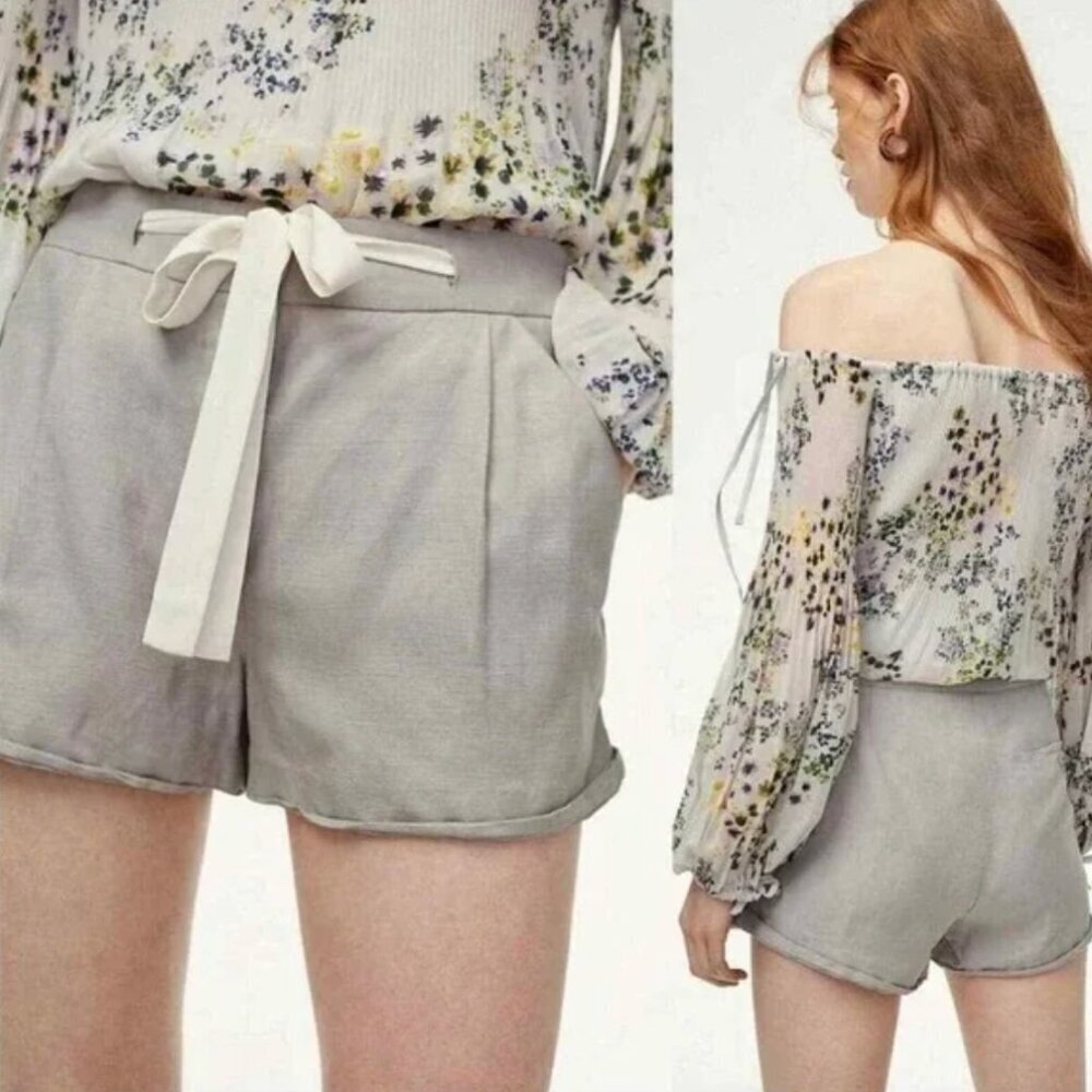 Aritzia Wilfred Allegra Linen Shorts